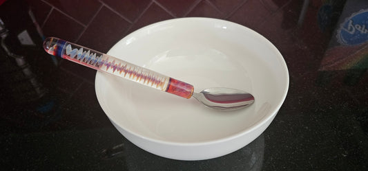 Glass handle spoon