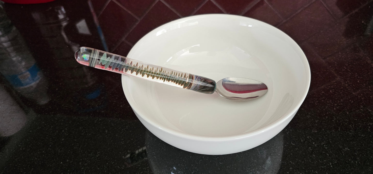 Glass handle spoon