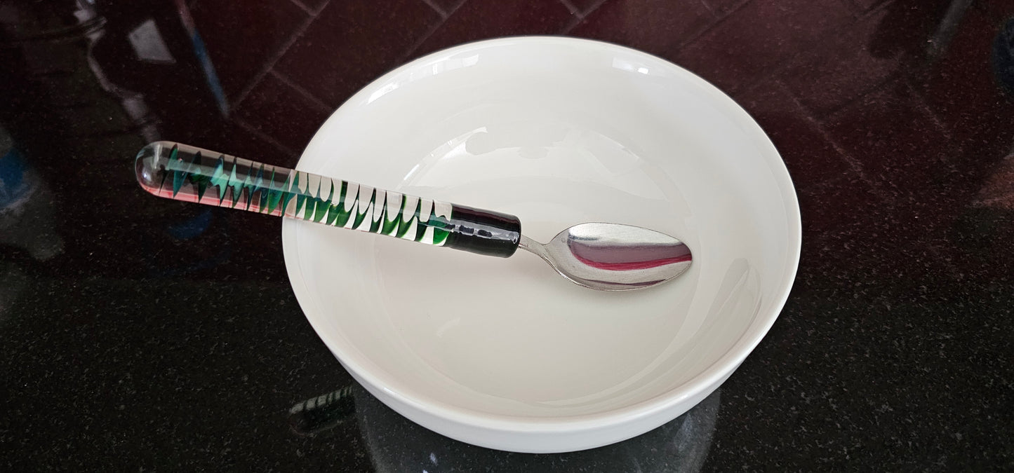 Glass handle spoon